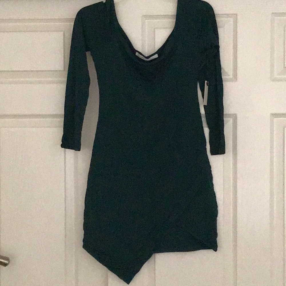 Dress fitted below shoulders